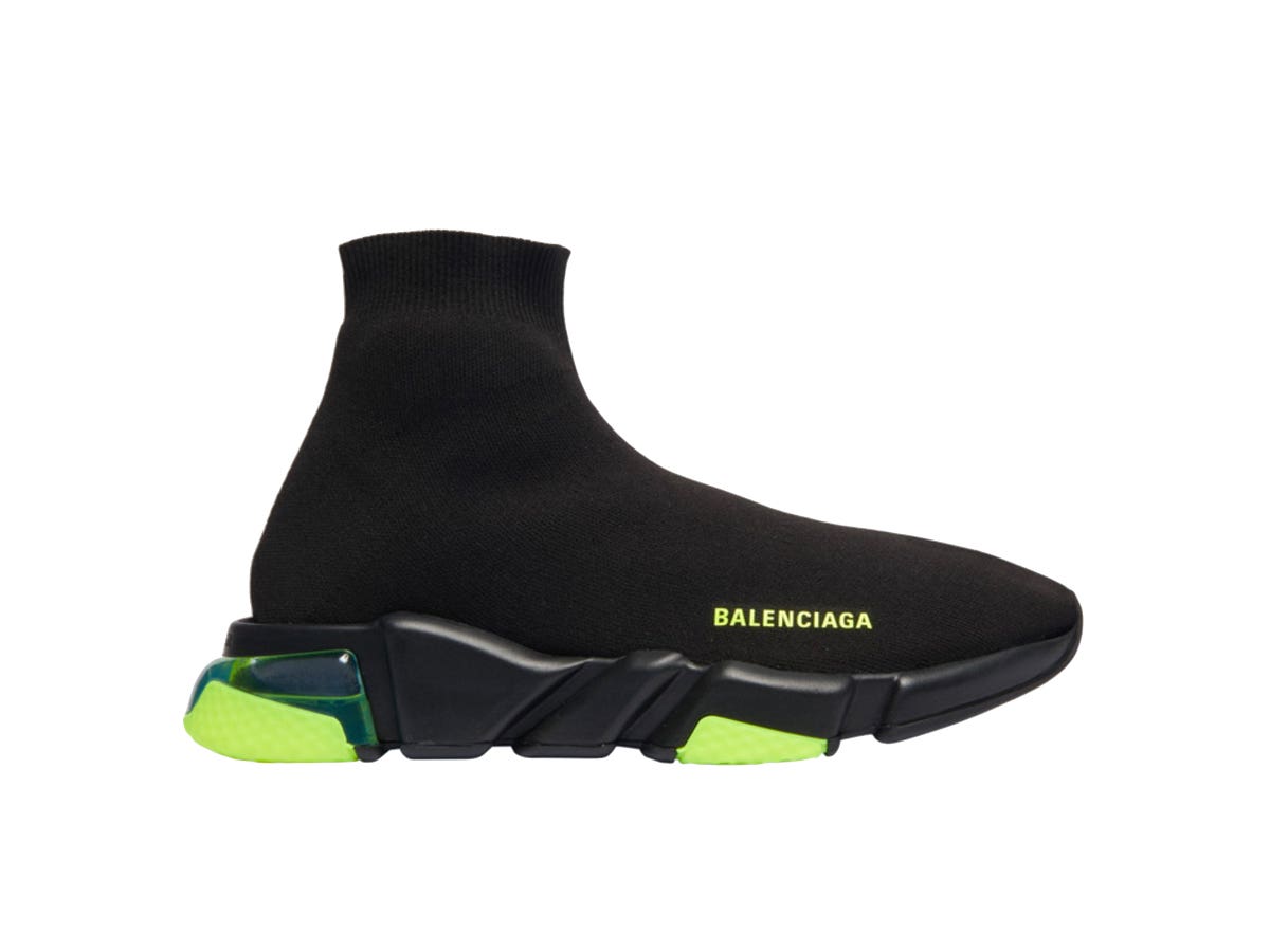 Balenciaga speed trainer black on sale green