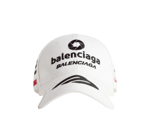 Buy Balenciaga Top League Cap In White Cotton Drill at Sasom – Authentic and Ready to Ship