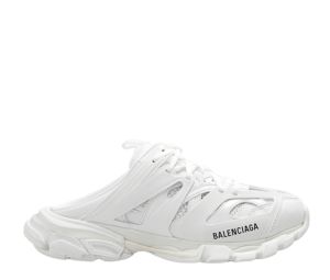 Balenciaga Track Mule Sneaker In White Rubber Sole