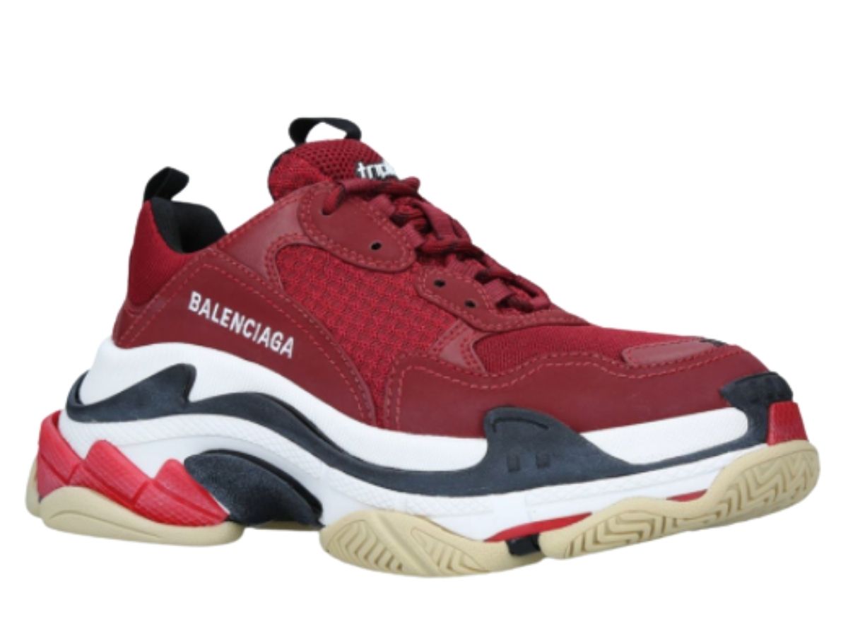 Balenciaga triple sale s burgundy