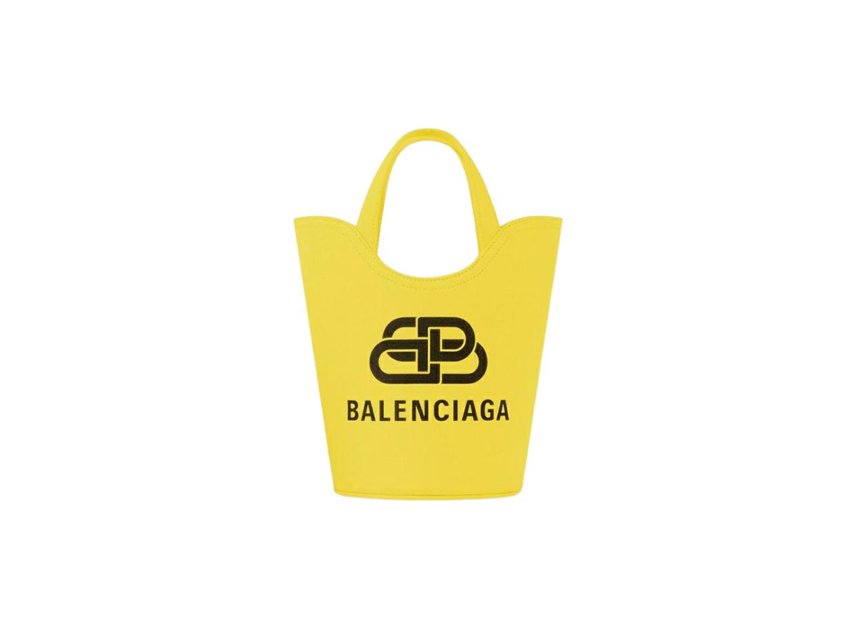 SASOM | bags Balenciaga Wave XS Tote Bag In Cotton Canvas Yellow