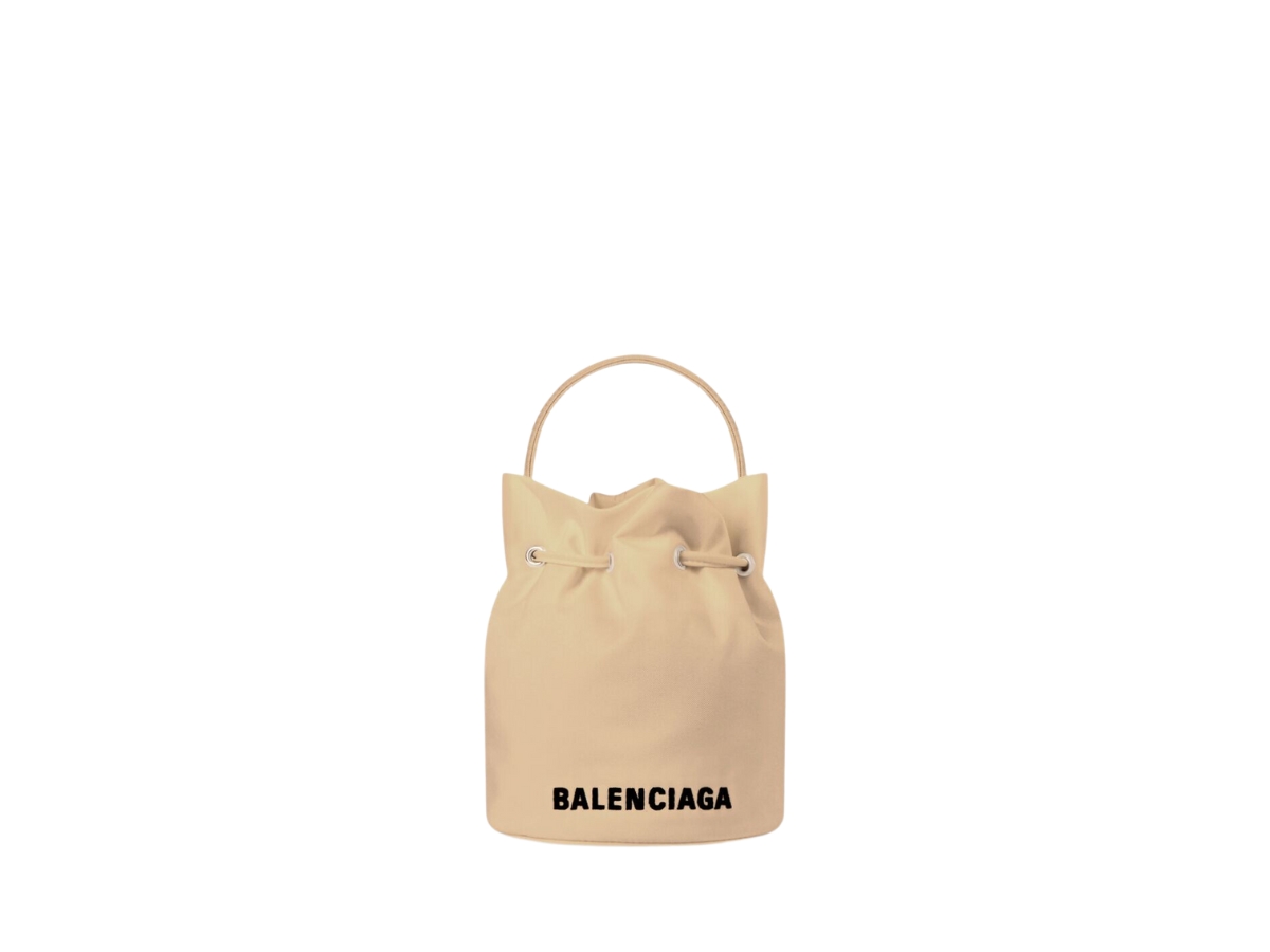 Balenciaga Wheel XS Drawstring Bucket Bag Recycled Nylon