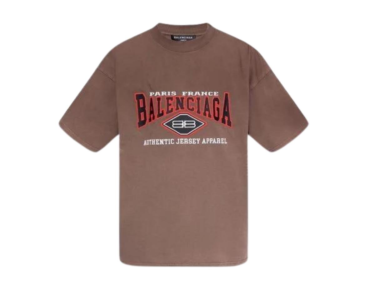 Balenciaga brown authentic jersey apparel tee size Medium iuu.org.tr