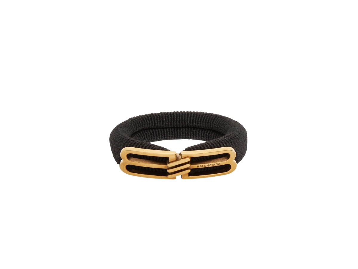 Balenciaga Women's BB Icon Hair Tie In Black Polyamide And