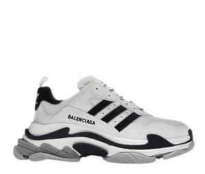 SASOM | shoes Balenciaga x Adidas Triple S White Black Check the