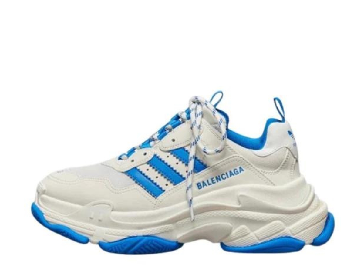 SASOM | shoes Balenciaga x adidas Triple S White Blue Check the latest ...