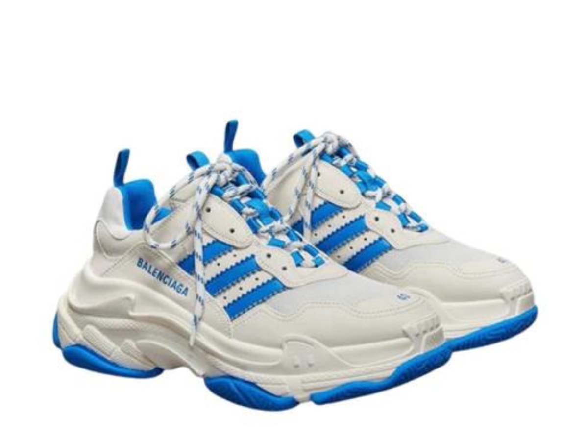 SASOM | shoes Balenciaga x adidas Triple S White Blue Check the latest ...