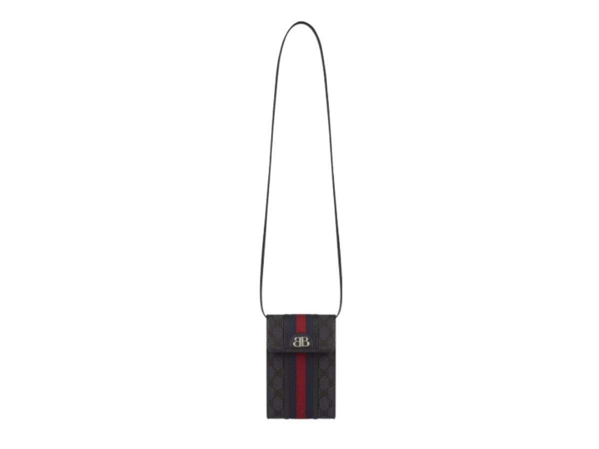 Gucci x Balenciaga The Hacker Project Phone Bag in Black Canvas Grey Cloth  ref.954720 - Joli Closet