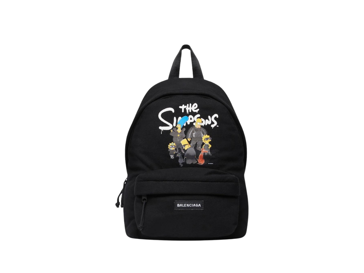 Balenciaga x The Simpsons Small Backpack In Calfskin Leather Black
