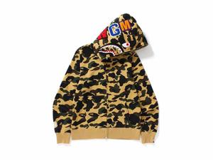 Buy BAPE 1st Camo Shark Full Zip Hoodie Yellow at Sasom – Authentic and Ready to Ship