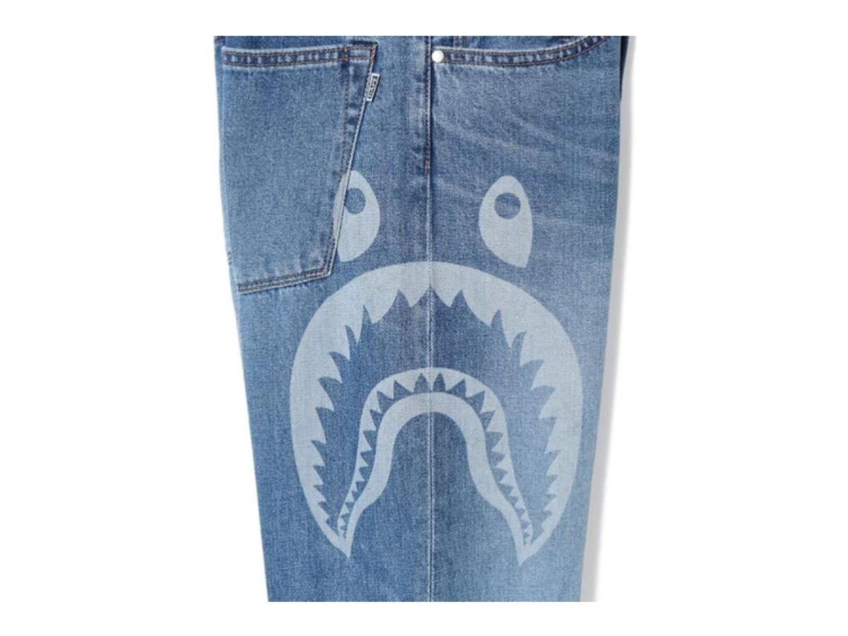 BAPE 2005 Type-05 Shark Embroidery Denim Pants Indigo Men's - FW18