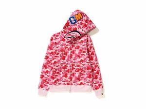 Bape x Sanrio Characters Hello Kitty Camo Full Zip Hoodie Pink