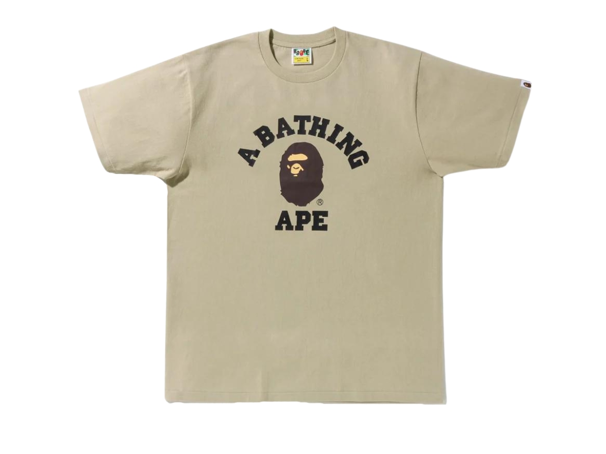 https://d2cva83hdk3bwc.cloudfront.net/bape-college-tee-beige-1.jpg