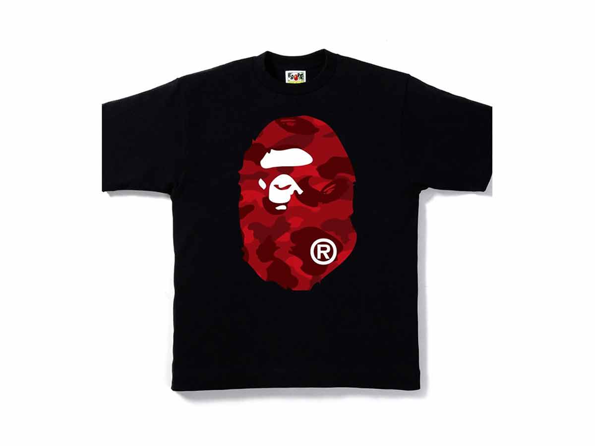 SASOM | เสื้อผ้า BAPE Color Camo Big Ape Head Tee Black/Red เช็คราคาล่าสุด