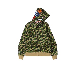 Buy Bape ABC Camo Shark Full Zip Hoodie Green at Sasom – Authentic and Ready to Ship