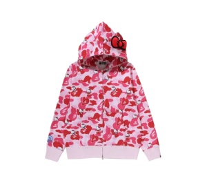 Buy Bape x Sanrio Characters Hello Kitty Camo Full Zip Hoodie Pink (Women's) at Sasom – Authentic and Ready to Ship