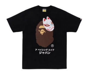 Buy BAPE Japanese Fox Mask Tee Black (SS23) at Sasom – Authentic and Ready to Ship