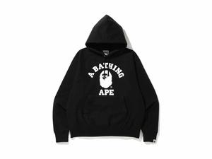 Buy BAPE Relaxed Classic College Pullover Hoodie Black at Sasom – Authentic and Ready to Ship