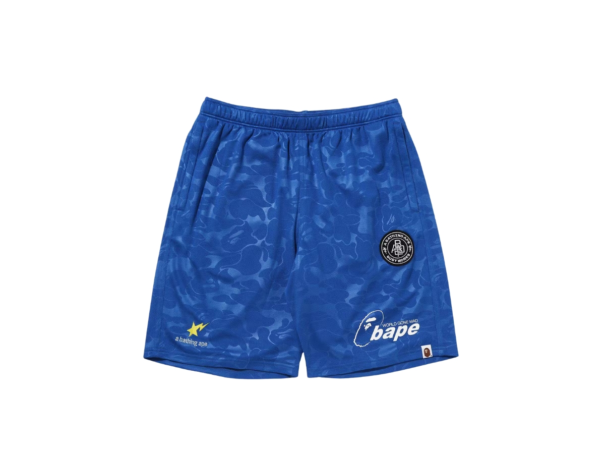 Buy BAPE Soccer Game Shorts Blue at Sasom – Authentic and Ready to Ship