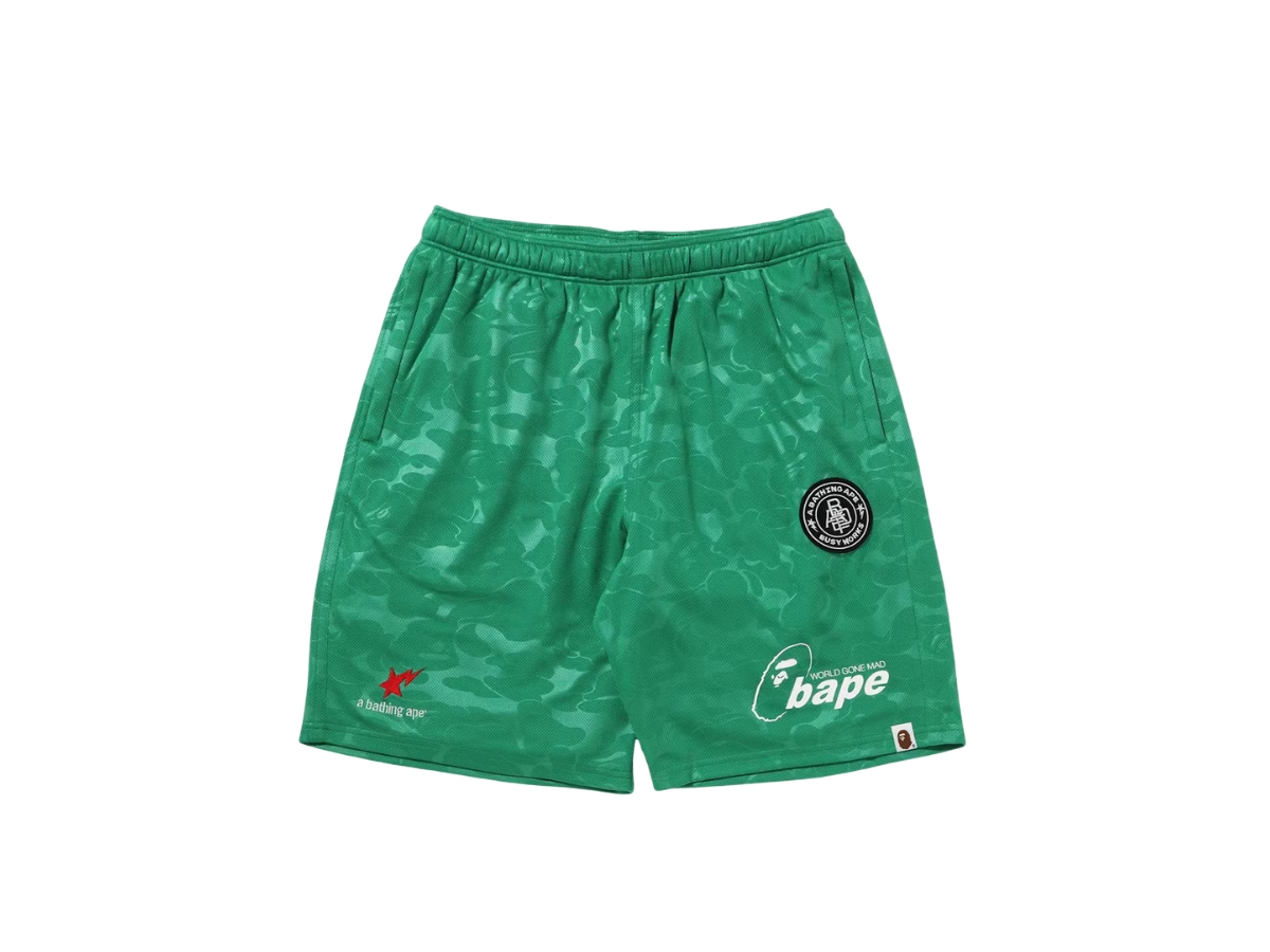 Buy BAPE Soccer Game Shorts Green at Sasom – Authentic and Ready to Ship