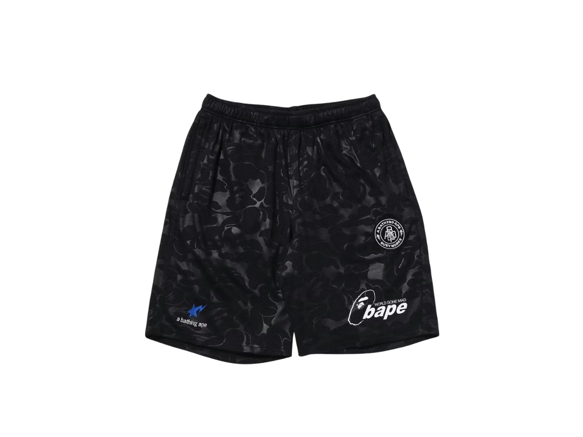 Buy BAPE Soccer Game Shorts Black at Sasom – Authentic and Ready to Ship