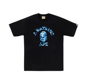 Buy Bape Abc Camo College Tee Black Blue at Sasom – Authentic and Ready to Ship