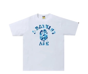 Buy Bape Abc Camo College Tee White Blue at Sasom – Authentic and Ready to Ship