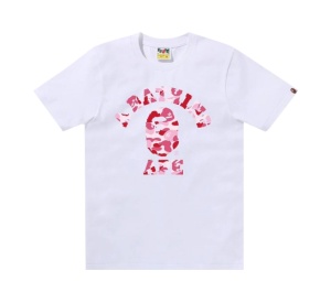 Buy Bape Abc Camo College Tee White Pink at Sasom – Authentic and Ready to Ship