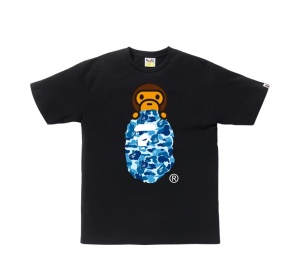 Buy Bape Milo On Ape Head Tee Black Blue at Sasom – Authentic and Ready to Ship