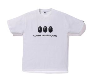 Buy BAPE x Comme des Garcons #1 Tee White at Sasom – Authentic and Ready to Ship