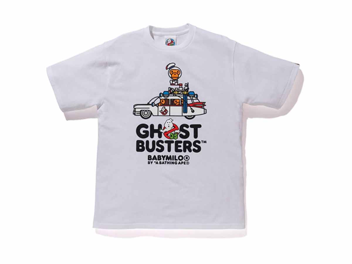 送料無料！GHOSTBUSTERS X BABY MILO TEE / WH Ghostbusters X Baby Milo A Bathing Ape BAPE Double Sided