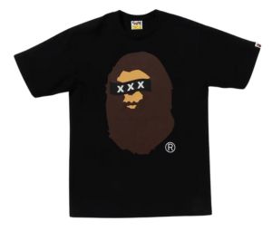 Bape X God Selection XXX Ape Head Tee Black