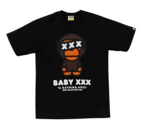 Bape X God Selection XXX Baby Milo Tee Black