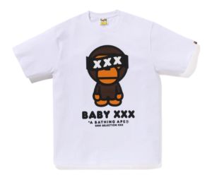 Bape X God Selection XXX Baby Milo Tee White