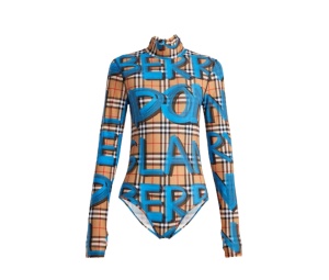 Buy Burberry Graffiti High Neck Playsuit Blue at Sasom – Authentic and Ready to Ship