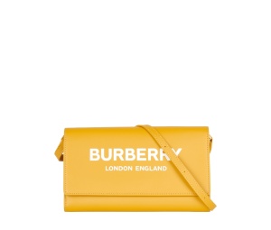 Buy Burberry Logo Print Wallet On Chain Yellow at Sasom – Authentic and Ready to Ship