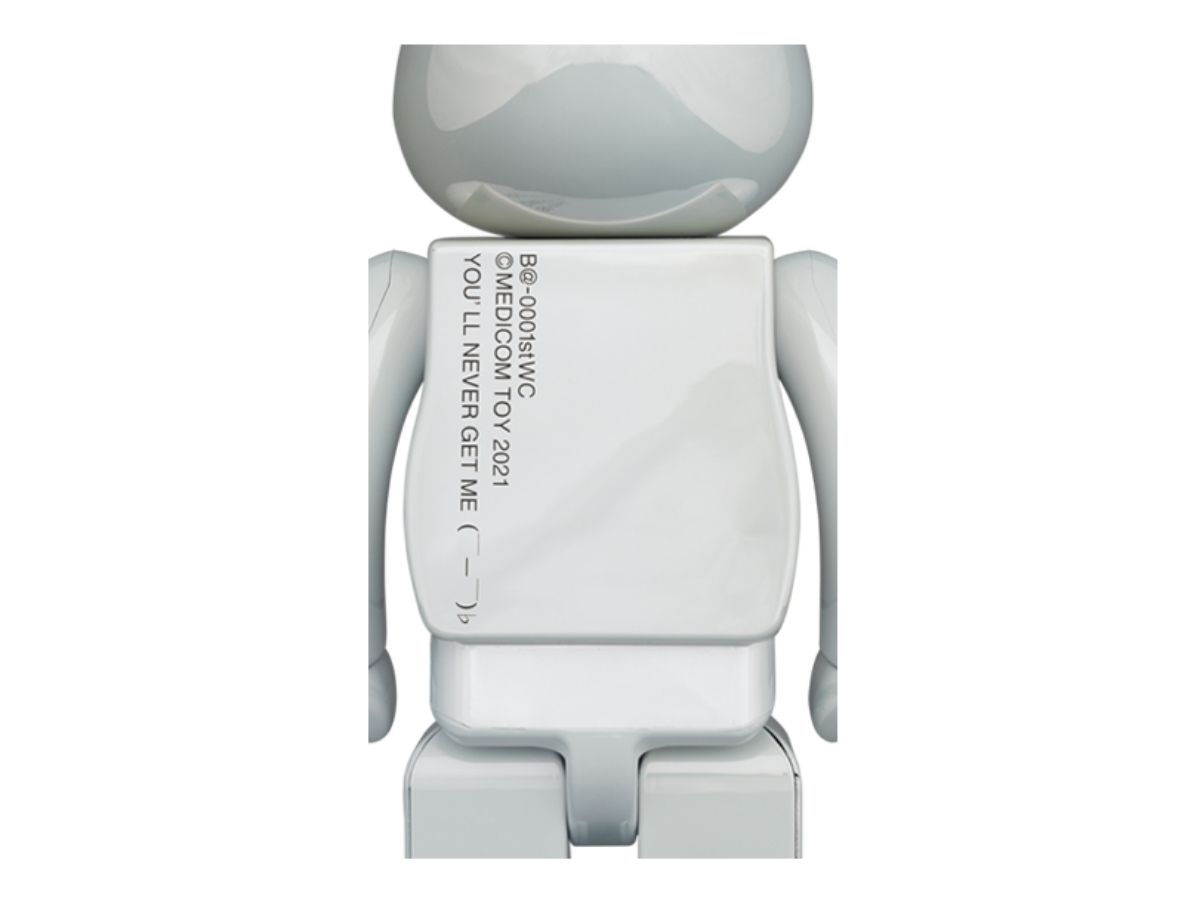 MEDICOM TOY - BE@RBRICK 1st MODEL WHITE CHROME 400％ Medicom 1st Model White Chrome 400% Bearbrick Figure white