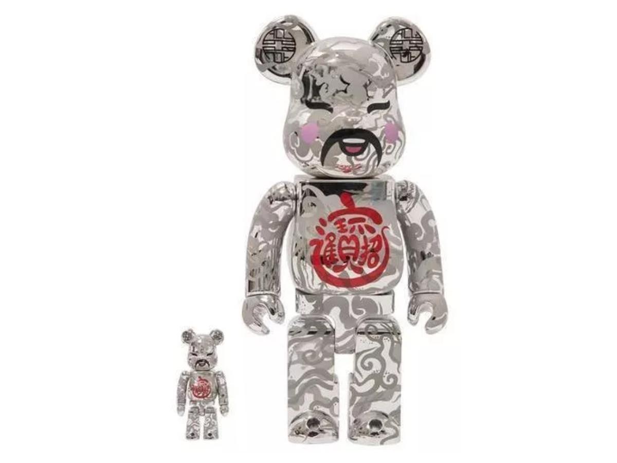 Bearbrick ACU God of Fortune Silver 400%-