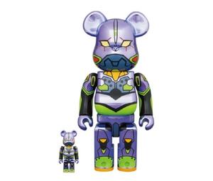 BE@RBRICK Jackson Pollock Studio Chrome Ver. 400% + 100%