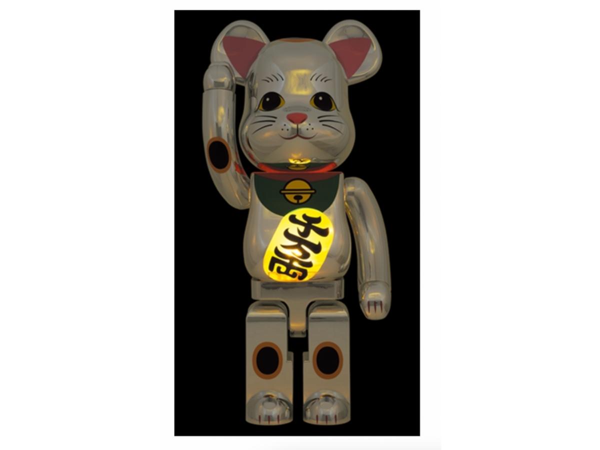 BE@RBRICK Maneki Neko Silver Plated 1000% | ของแท้