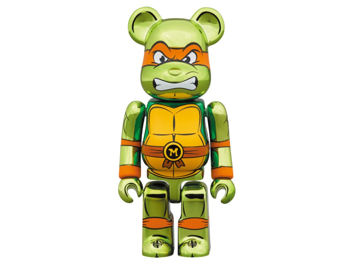 SASOM | collectibles BE@RBRICK Michelangelo Chrome Ver. 400% + 100