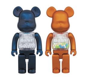 Buy BE@RBRICK My First Baby Pearl Navy & Pearl Orange Set  400% at Sasom – Authentic and Ready to Ship