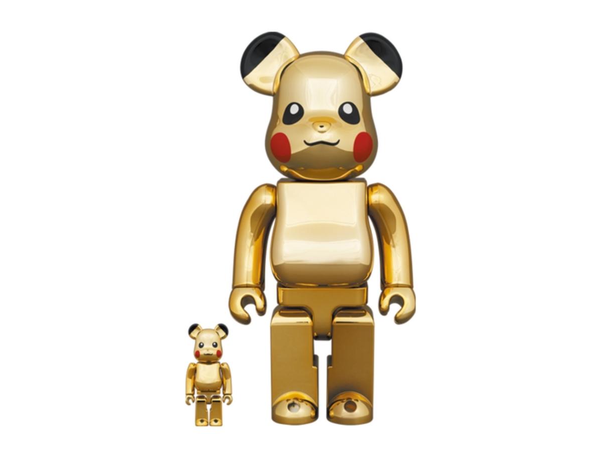 BE@RBRICK Pikachu Gold Chrome Ver. 400% + 100% | ของแท้