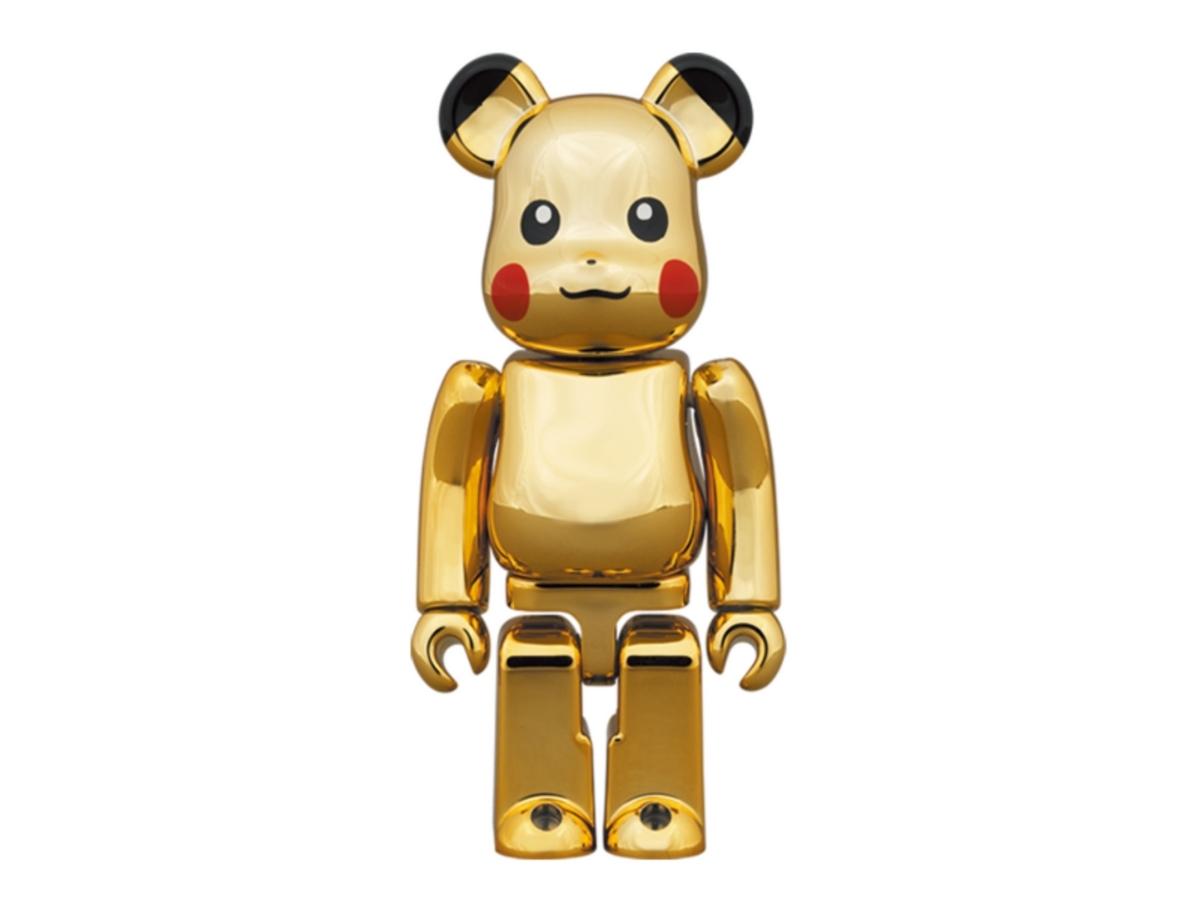 SASOM | collectibles BE@RBRICK Pikachu Gold Chrome Ver. 400% + 100