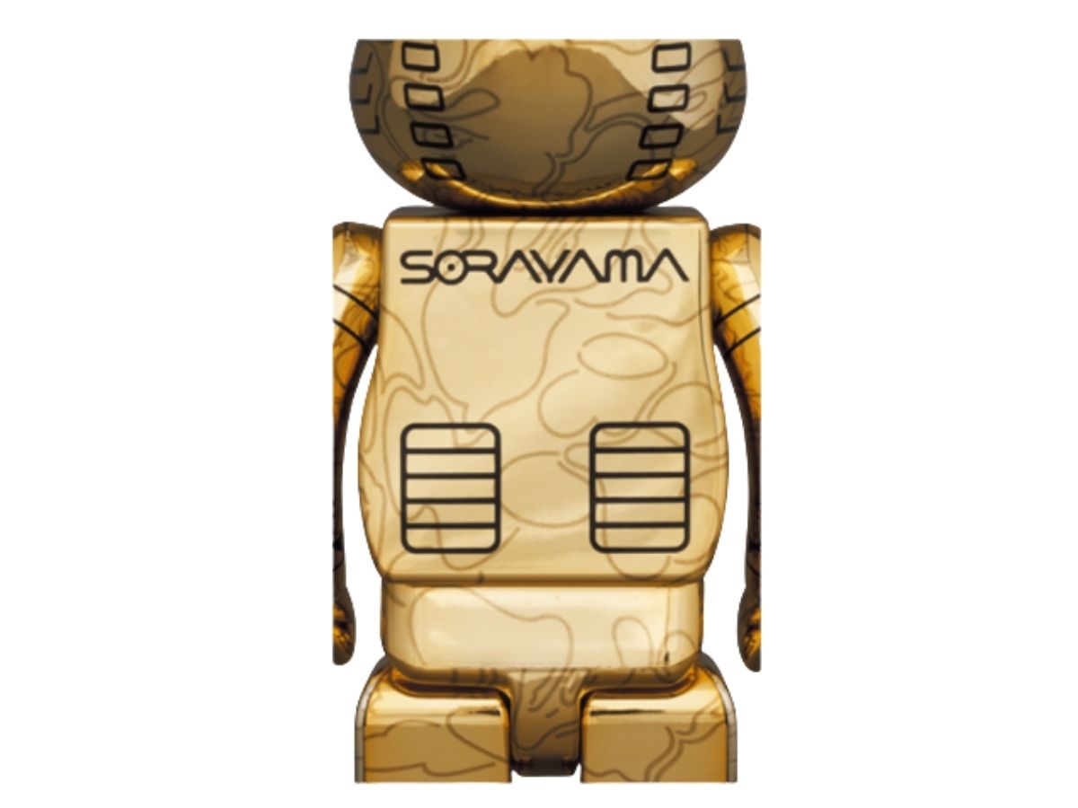 2色　BE@RBRICK SORAYAMA × BAPE® CAMO SHARK Bearbrick Sorayama x BAPE (R) Camo Shark 1000% Silver