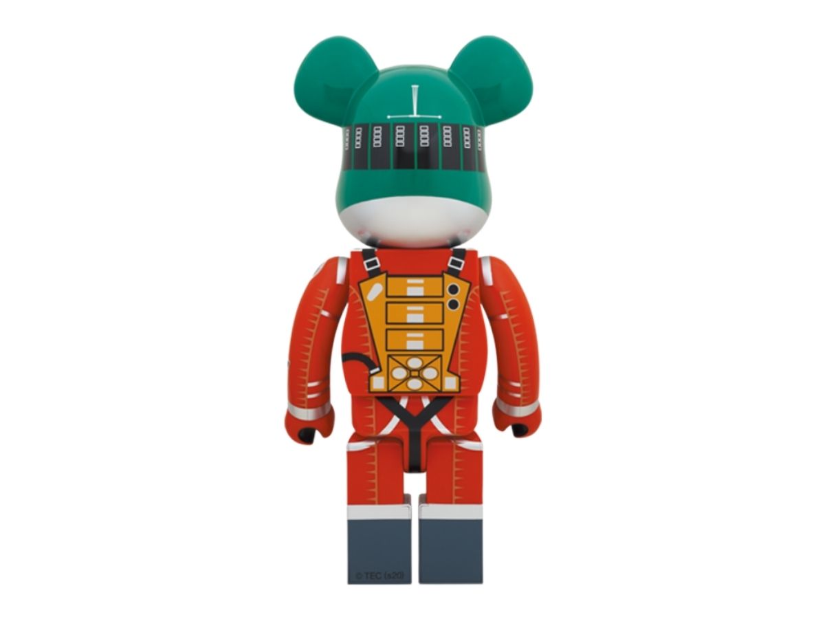 BE@RBRICK SPACE SUIT GREEN HELMET & ORANGE SUIT Ver. 1000%