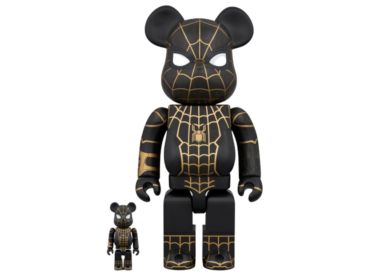 BE@RBRICK Spider-Man Black & Gold Suit 100％ & 400％ | SASOM