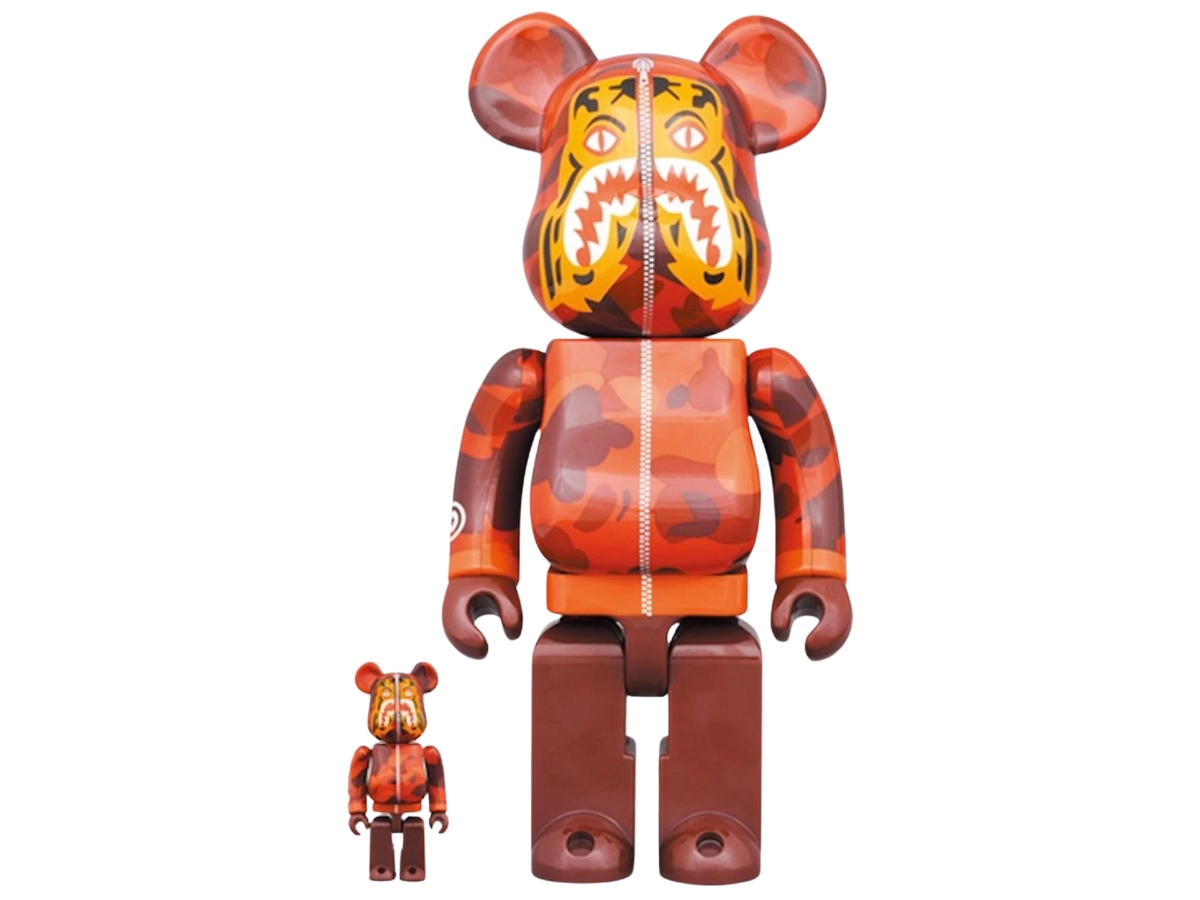 BE@RBRICK x BAPE Camo Tiger Red 400% + 100% | ของแท้