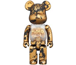 その他 BE@RBRICK - BE@RBRICK FLOR@ 400% GOLD Medicom Fukusuke Gold Plated 100% 400% Bearbrick Figure Set
