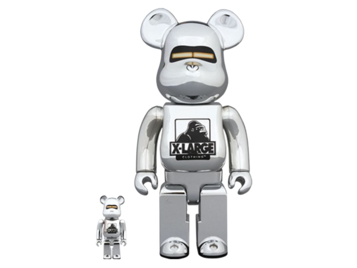 BE@RBRICK XLARGE (R) × HAJIME SORAYAMA 400%+100% SILVER